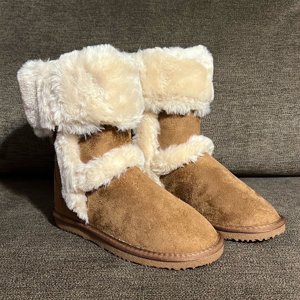 New I.N.C. International Concepts Little Girls Witty Faux Fur Boots Size 3 - Picture 2 of 14